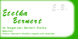 etelka bernert business card